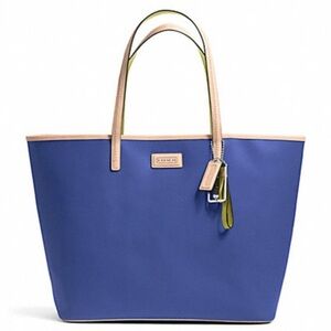 COACH tote Metro Saffiano in french blue/green large bag